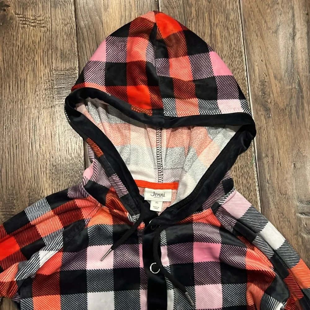 Jenni‎ by Jennifer Moore Hooded Unionsuit Onsie Pajamas Size XS